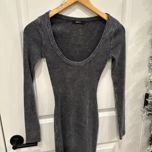 Bijou Gray Midi Dress